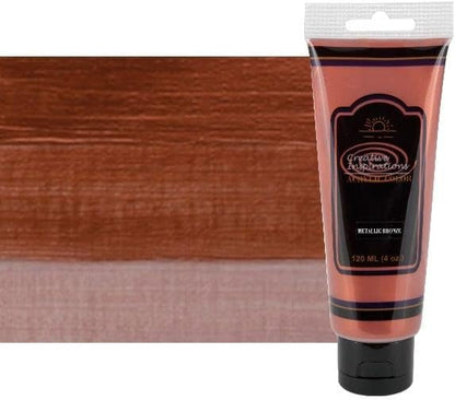 Creative Inspirations Acrylic Paint - Metallic Rich Bronze - 120 mL Tube - Smooth & Creamy Consistency, Vibrant Pigmentation, Great Coverage for Artists - Clean Up with Soap & Water