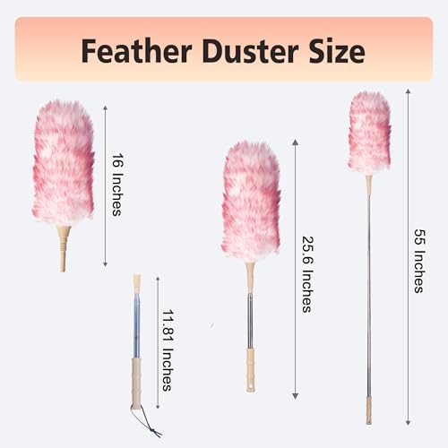 Lambswool Duster Extendable 22–55 Inch Natural Wool Duster - Image 3