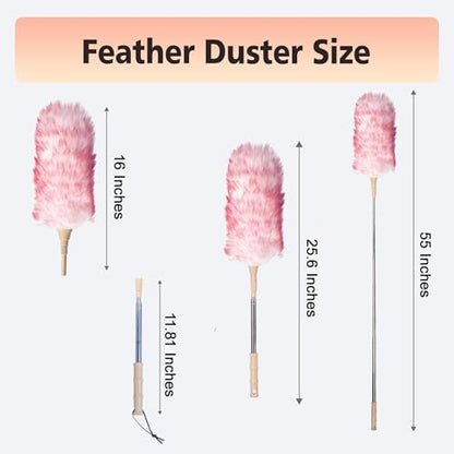 Lambswool Duster Extendable 22–55 Inch Natural Wool Duster - Image 3