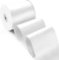 3 Inch 25 Yard Wide Satin Ribbon White, Solid Fabric Large Ribbon Roll for Cutting Ceremony Wedding Opening Party Decoration, Chairs, Sewing, Festival Pageant Sashes