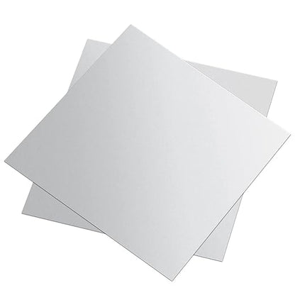 2 Pieces 6061 T651 Aluminum Sheet Metal 12 x 12 x1/8 Inch Thickness Rectangle Metal Plate, 3mm Aluminum Sheet, Plate for Crafting, Industry