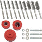13 Pcs Copper Pipe Cleaner, 1/2" & 3/4" & 1" Cleaning Brush by Unknown