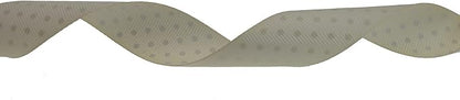 Polka Dot Grosgrain Ribbon 25 Yard Each Roll 100% Polyester (1", Beige)