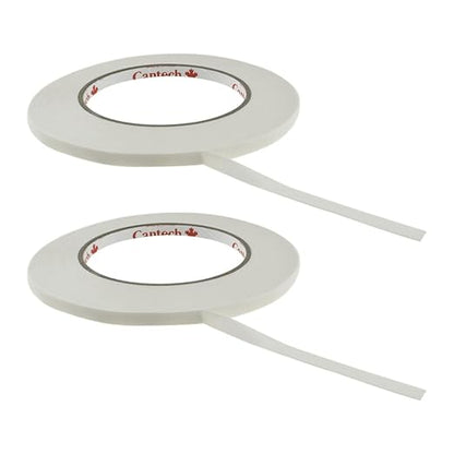 HAHIYO White 0.25Inch Wide Floral Tape, Waterproof Florist Tape Flower Wrap Adhesive Waterproof Decorative Tape for Bouquet Stem Wrapping Flower Arranging and Floral Craft, 2Rolls 200Feet/66Yard Total