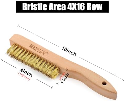 MAXMAN Brass Brush 2Pcs, Rust/Weld Cleaner - Image 5