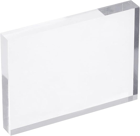 PATIKIL Acrylic Stamp Block, 1 Pack Clear Stamping Block with Grid Lines Decorative Mounting Blocks Set Rectangle for Scrapbooking DIY Crafts Cards Making