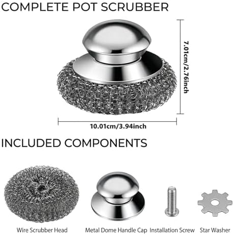 Steel Wool Scrubber, Stubborn Messes on Cookware, Oven & Kitchen Sinks - Image 2