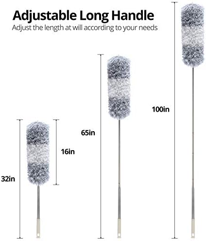 DELUX Microfiber Feather Duster Extendable Duster - Image 3
