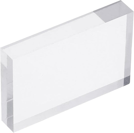 PATIKIL Acrylic Stamp Block, 1 Pack Clear Stamping Block with Grid Lines Decorative Mounting Blocks Set Rectangle for Scrapbooking Crafts Card Making