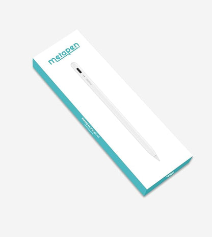 Metapen Pencil A8 for Apple iPad 2018-2025, (2X Faster Charge), Tilt Sensitivity, Pixel Precision, Stylus Pen for iPad 11/10/9/8/7/6th Gen, Pro 12.9/11/13-inch M4, Air 3/4/5/M2/M3, Mini 5/6th, White