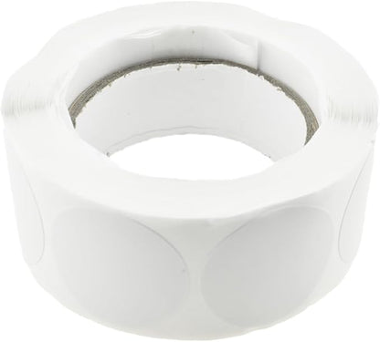 HAHIYO 1Inch 500Pcs White Kraft Label Sticker Roll - Round, Blank, Permanent Adhesive Dot Sticker for Jar, Canning, Price Tag, Store Organizing
