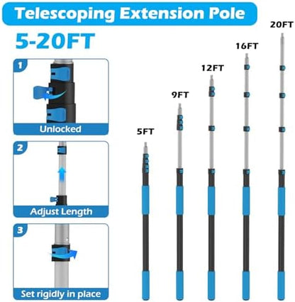 20FT Reach Extendable Ceiling Duster Kit - Image 3