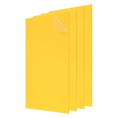 uxcell 4Pcs Acrylic Sheets 12x8 Inch Acrylic Panel 1/8 Inch-3mm Plastic Board for Picture Frames Sign Holders DIY Display Projects Craft, Yellow