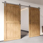 Homacer Brushed Nickel Non-Bypass Sliding Barn Door Hardware Kit, by HOMACER