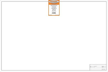 Clearprint 24" x 36" 1000H Design Vellum Sheets with Engineer Title Block, 16 lb., 100% Cotton, 100 Sheets Per Pack, 1 Each