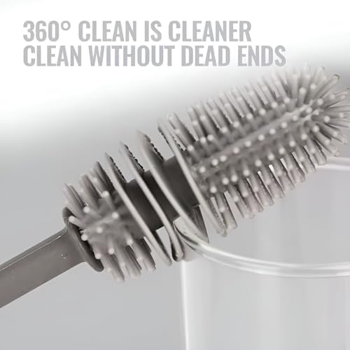 Silicone Bottle Brush & Silicone Straw Cleaner Set – 12.5” Long Handle - Image 7