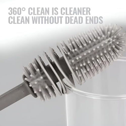 Silicone Bottle Brush & Silicone Straw Cleaner Set – 12.5” Long Handle - Image 7