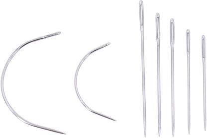 Hand Sewing Complete Kit | Featuring THIK-Grip Thimble [3 Sizes] | Including Needles (105) - Fabric Clips (10) - Pins (100) & Many More Supplies