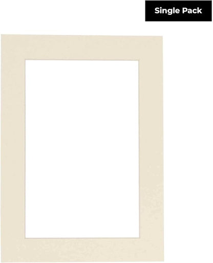 5x7 Mat for 8.5x11 Frame - Precut Mat Board Acid-Free Textured Cream 5x7 Photo Matte For a 8.5x11 Picture Frame, Premium Matboard for Family Photos, Show Kits, Art, Picture Framing, Pack of 1 Mat