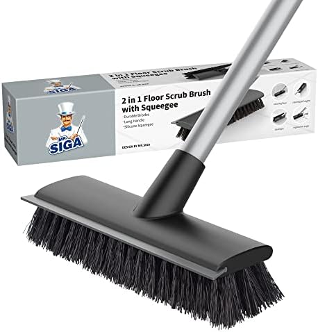 MR.SIGA Floor Scrub Brush with Long Handle by MRSIGA