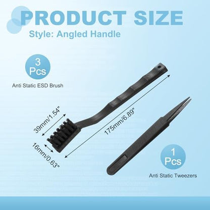 PATIKIL 3pcs ESD Brush Electronic Cleaning Brush Set - Image 2