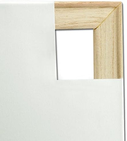 Creative Mark The Edge Deluxe Cotton 1-1/2" Deep Stretched Canvas for Painting, 4x4 Pack of 3, 14oz. Primed Weight, Universal Archival Priming, Medium Tooth, Frameless Artwork Canvas for Painters
