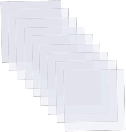 15 Pieces 6 mil Blank Stencil Sheets, 12 x 12 Inch Clear Blank Material Mylar Templates, Square Blank Stencil Template for Vinyl Cutting Machine/Silhouette Stencils Material