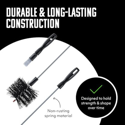 Brushtech Pellet Stove Cleaning Brush Kit, 3 inch Vent Pipe, 10 ft Rod - Image 5