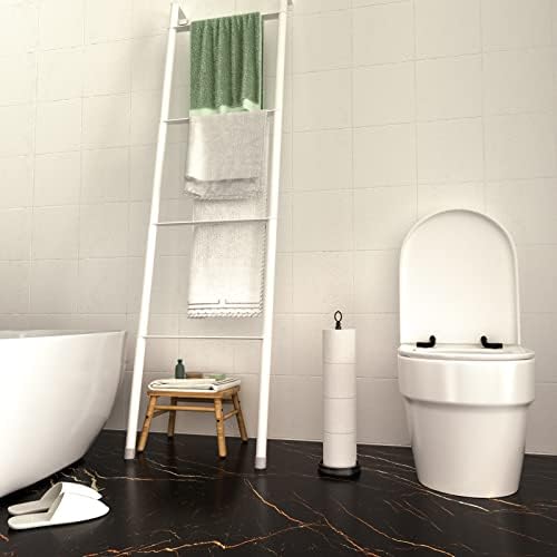 ROLABAM Heavy Weighted Toilet Paper Holder Free Standing, Spare Toilet Paper - Image 6