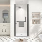 Frameless Pivot Shower Door, 28-30" Wx72 H, 1/4" Matte Black by Unknown