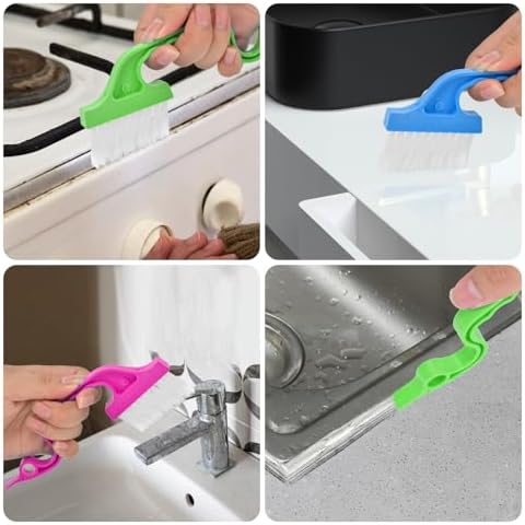 Window Track Cleaning Brush Set, 7 Pack Crevice Cleaner Tools - Image 3