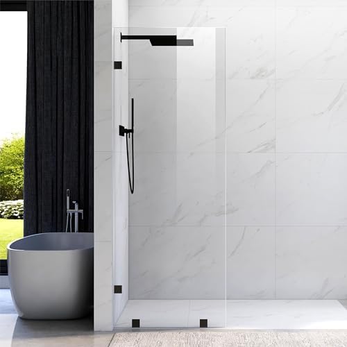 31" W x 80" H Frameless Fixed Shower Glass Panel by UNIKOOSHOWERDOOR