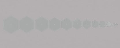 Hexagon Quilting Template Set - 1", 2", 3", 4", 5", 6", 7", 8", 9", 10", 11", 12" with 1/4" Seam Allowance - Durable Acrylic Templates for Quilting, Patchwork, Crafting, & Sewing Projects