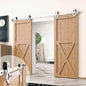 Homacer Brushed Nickel Non-Bypass Sliding Barn Door Hardware Kit, by HOMACER