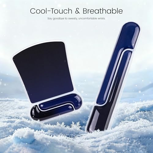 Ospelelf Mouse Pad with Wrist Rest and Ergonomic Gel Keyboard Hand Wrist - Image 6
