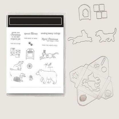 2025-2026 Stamps and Dies for Card Making, Stamps and Dies Set 2025 for Christmas and Halloween, Die Cut DIY Various Festivals Album Scrapbooking Birthdays Greeting Card (M4283)