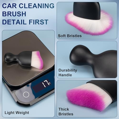 Amrules 2 Pcs Car Interior Detailing Brush Cleaning Tools - Image 6