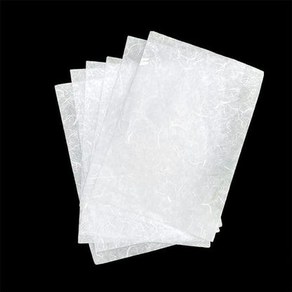 50 Sheets A4 Natural Fiber Mulberry Tree Mulberry Paper Sheets Art Tissue Washi Paper Design Craft Art Origami Suppliers Card Making DIY Crafts (White Color, A4)
