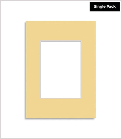 8x10 Mat Bevel Cut for 5x8 Photos - Acid Free Marzipan Beige Precut Matboard With Backing Board and Crystal Clear, Self Seal Photo Mat Bag - For Pictures, Photos, Framing - 4-ply Thickness