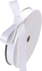 5/8" x 100 Yards White Polyester Satin Ribbon Single Faced Bulk Fabric Ribbons for Gift Wrapping, Crafting, Bows Making, Sewing, Wedding, Home Decor