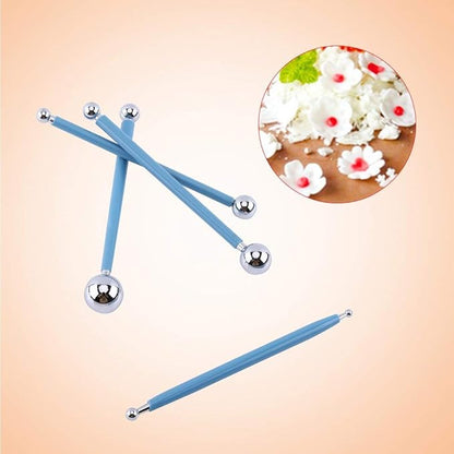 4 Pcs Modeling Ball Tools Double Ended 8 Ball Stainless Steel Dotting Modeling Tools Clay Indentation DIY Ceramics Pottery Carving Tool Embossing Sculpting Set