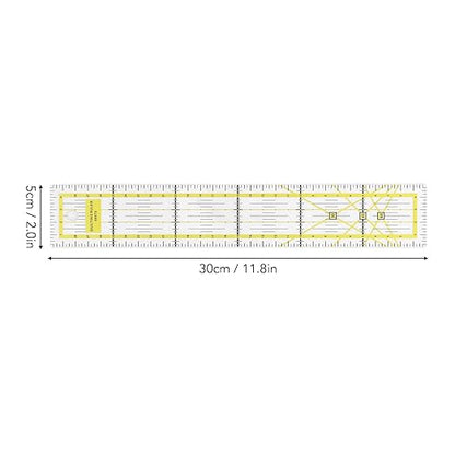 Sewing Ruler, Acrylic Clear Ruler for Sewing, Transparent Quilting for Designing Layout Quilting 5x30cm