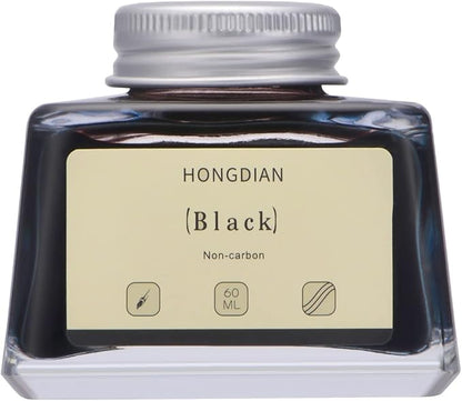 Asvine Hongdian Fountain Pen Bottled Ink Black, 60ml Fountain Pen Bottled Ink, Non Carbon