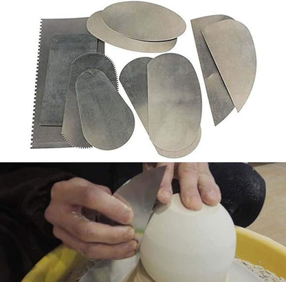 10pcs Steel Cutter Ceramic Tools, Sculpture Pottery Modeling Cutter Scraper for Polymer Clay Crafts