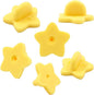 100 Pack Star Shape Rubber Pin Backs, Lapel Pin Backing Locking Pin Keepers, Brooch Holder for Uniform Badge Hat Tie（Yellow）