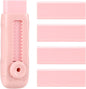 EooUooIP 4+1 Pack Rubber Pink Erasers Sliding Retractable Eraser, Large Pink Erasers, Soft Cute Eraser, Large Pencil Eraser for School Office Art Drawing Pencil Eraser for Kids