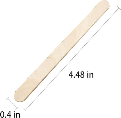 50PCS DIY Craft Sticks Ice Cream Sticks Natural Wooden Ice Cream Sticks 4.5 inches Long Snack Sticks Ice Cream Sticks Popsicle Sticks for Dessert Making Classroom Projects