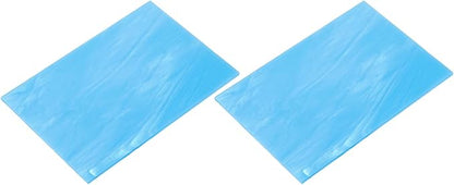 MECCANIXITY 2 Pcs Stained Glass Sheet Mosaic Tile 7.9 Inch x 5.9 Inch Pale Blue Stained Glass Sheets for Crafts DIY Art Project