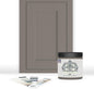 ALL-IN-ONE Paint, Durable cabinet and furniture paint. Built in primer and top coat, no sanding needed. Includes our 30 featured color card - Stonehenge (mid-tone greige), 8oz Sample