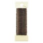 HAHIYO 26Gauge Coffee Color Metal Floral Wire - 1 Roll, 38 Yards (115 Feet) - Flexible Paddle Wire for Craft, Christmas Wreath, Flower Arrangement, Bouquet Wrapping, Wedding, DIY